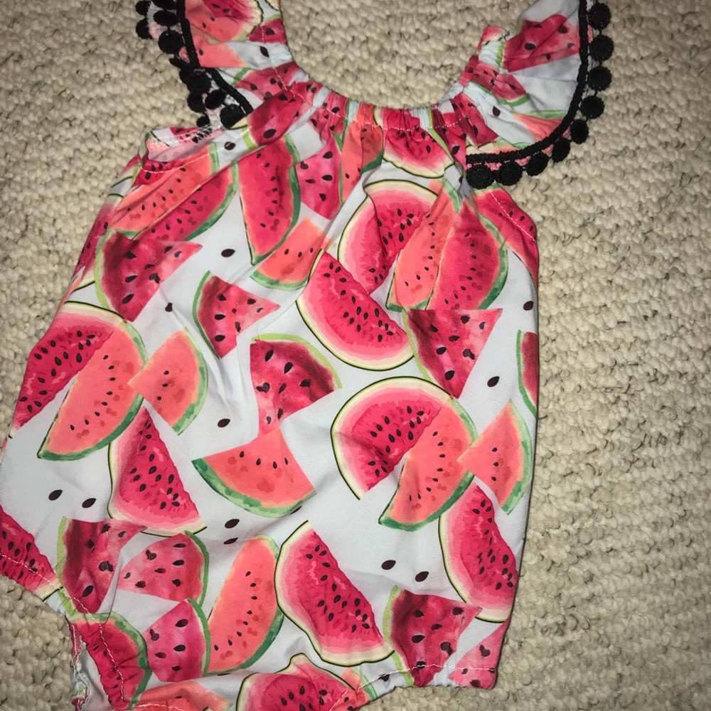 Adorable 6month watermelon bubble romper